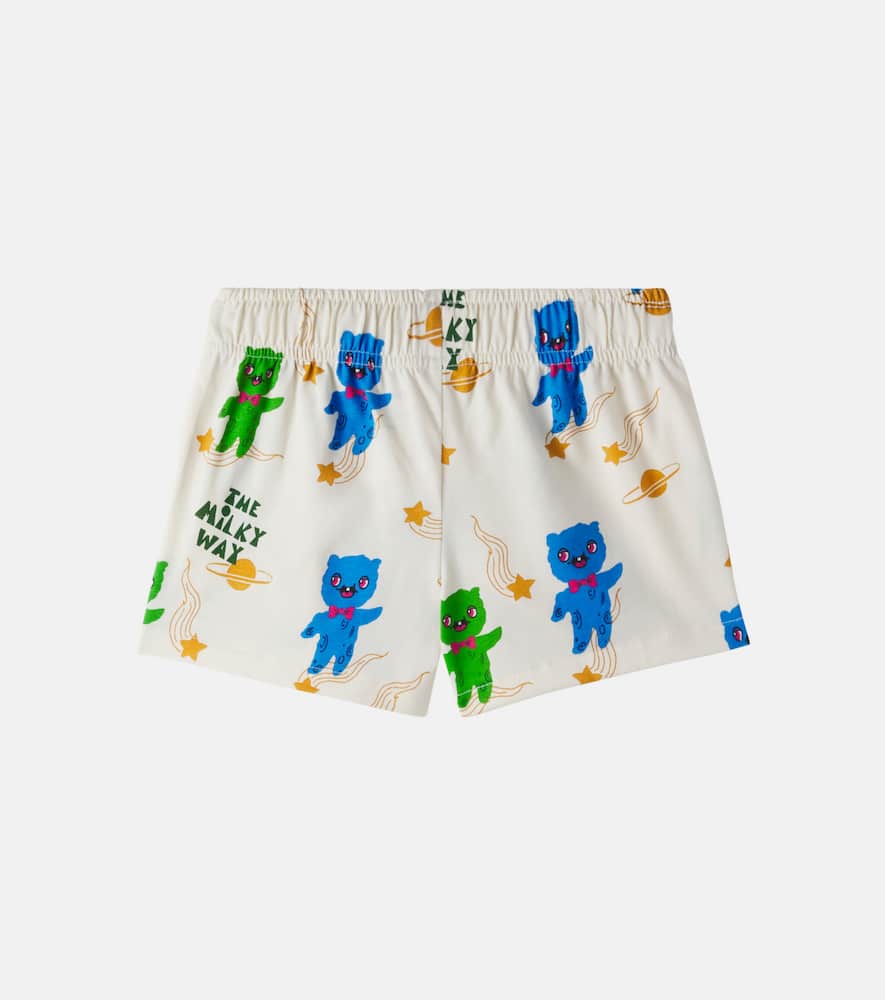 Alien printed cotton jersey shorts