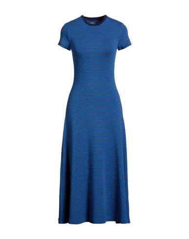 Woman Midi dress Blue Size S Modal, Cotton, Elastane
