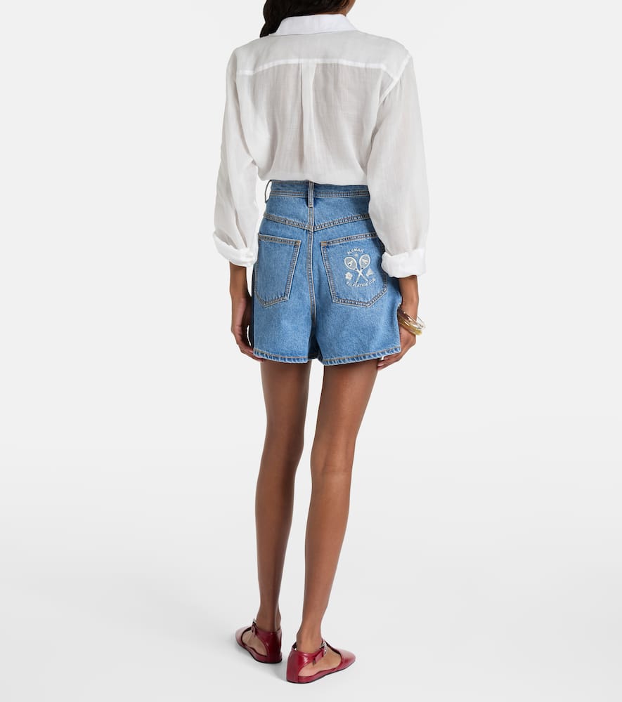 Alémais Stephi high-rise denim shorts