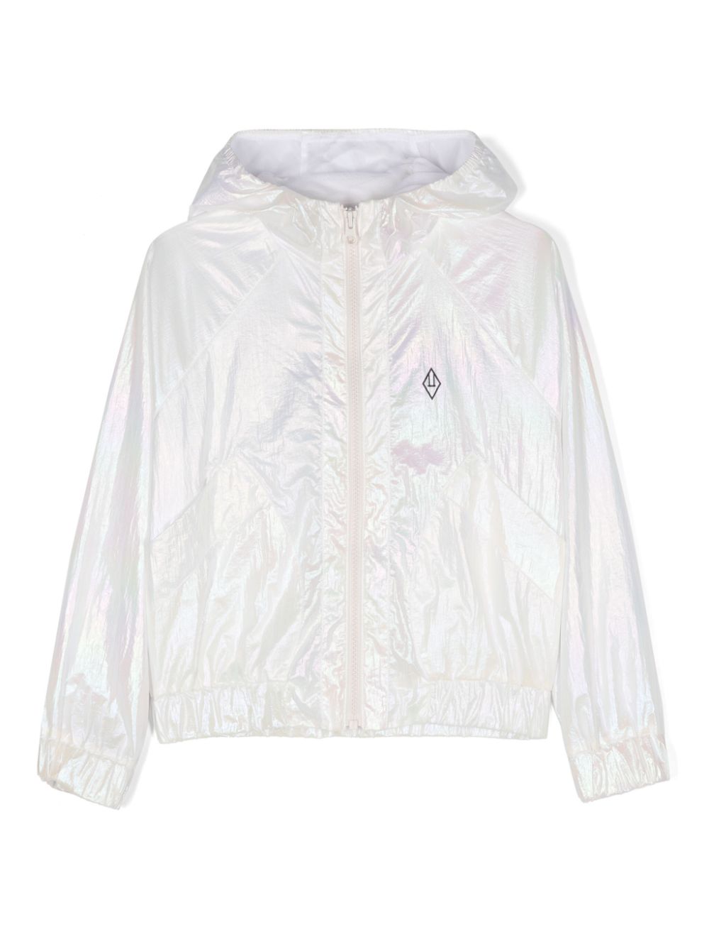 Iridescent Fox hoodie jacket - White