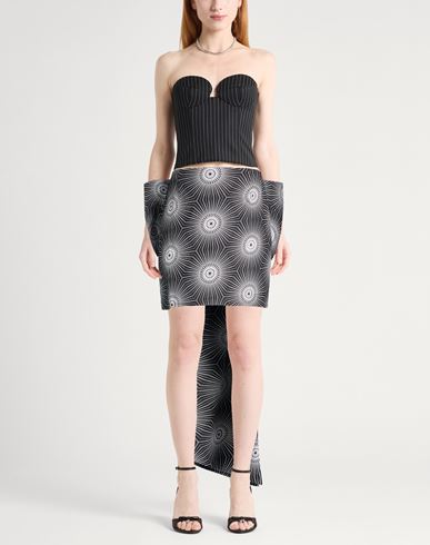Woman Mini skirt Black Size M Cotton