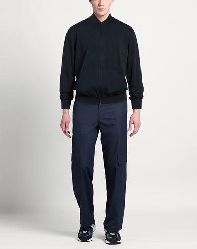 Man Cardigan Midnight blue Size 44 Cotton