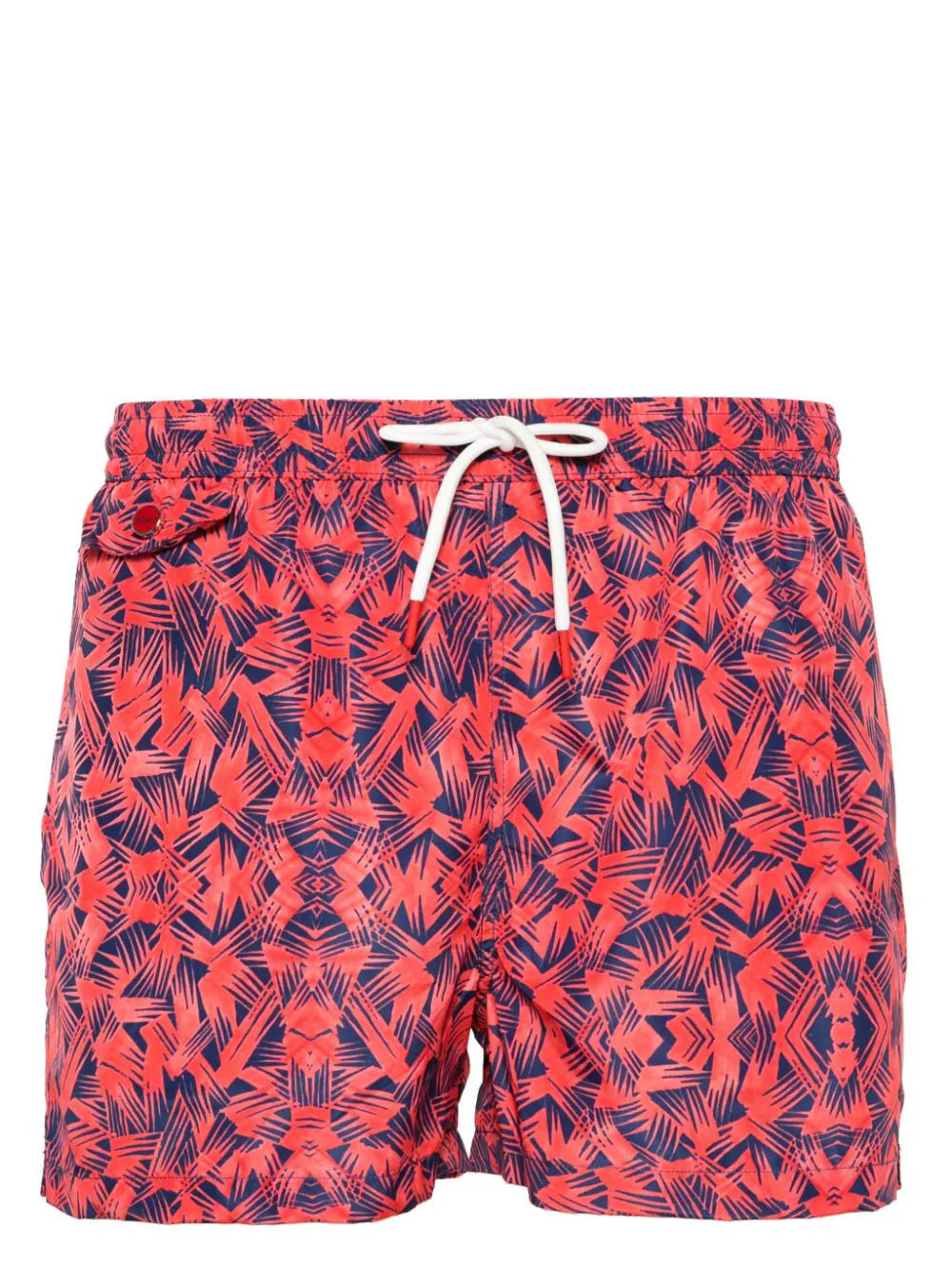 Graphic-Print Swim Shorts — Red