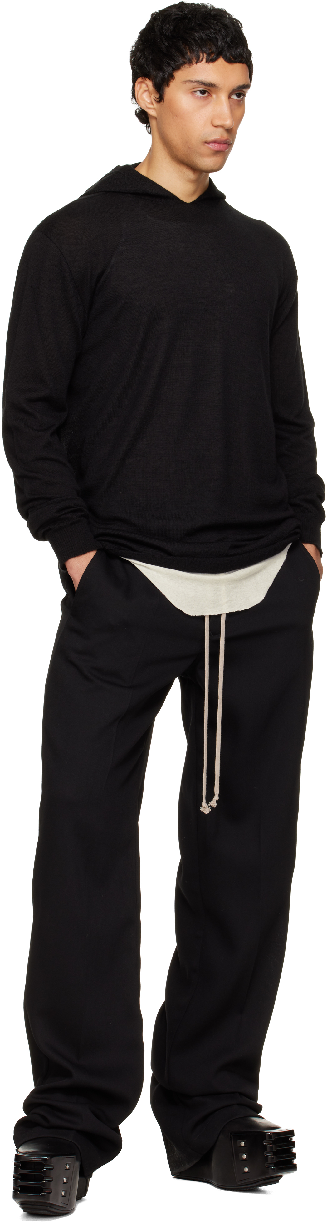 Black Temple Dietrich Drawstring Lounge Pants
