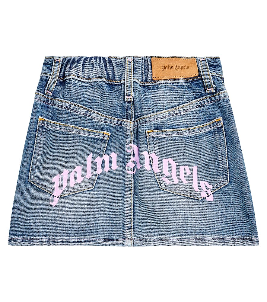 Logo denim skirt