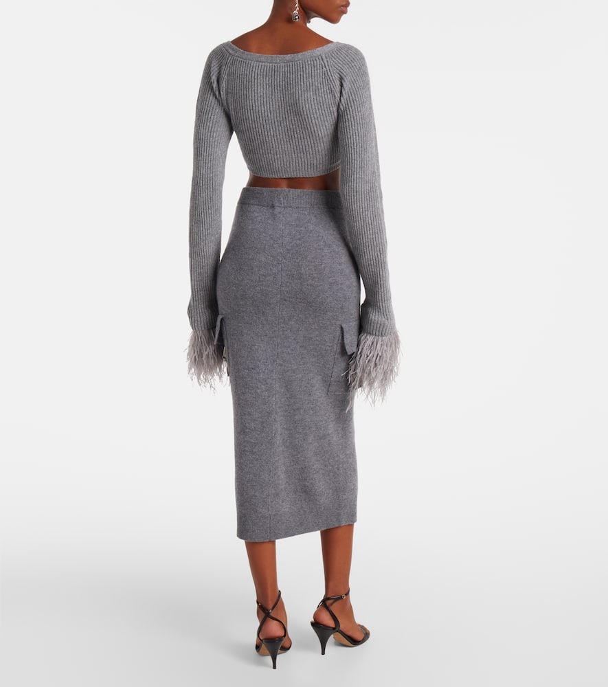 Wool pencil skirt