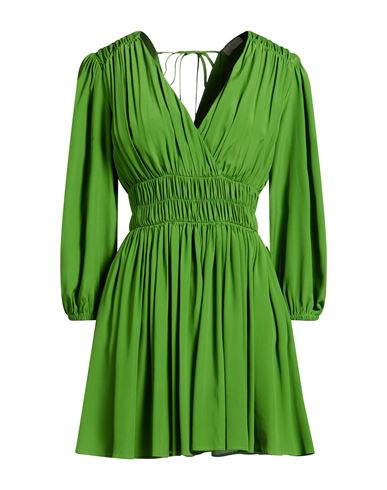 Woman Mini dress Green Size 6 Acetate, Silk