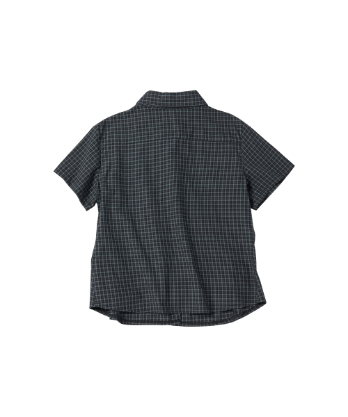 W PINTUCK CHECK HALF SHIRTS