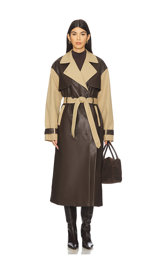 OW Collection Betty Coat in Tan & Brown. S also in