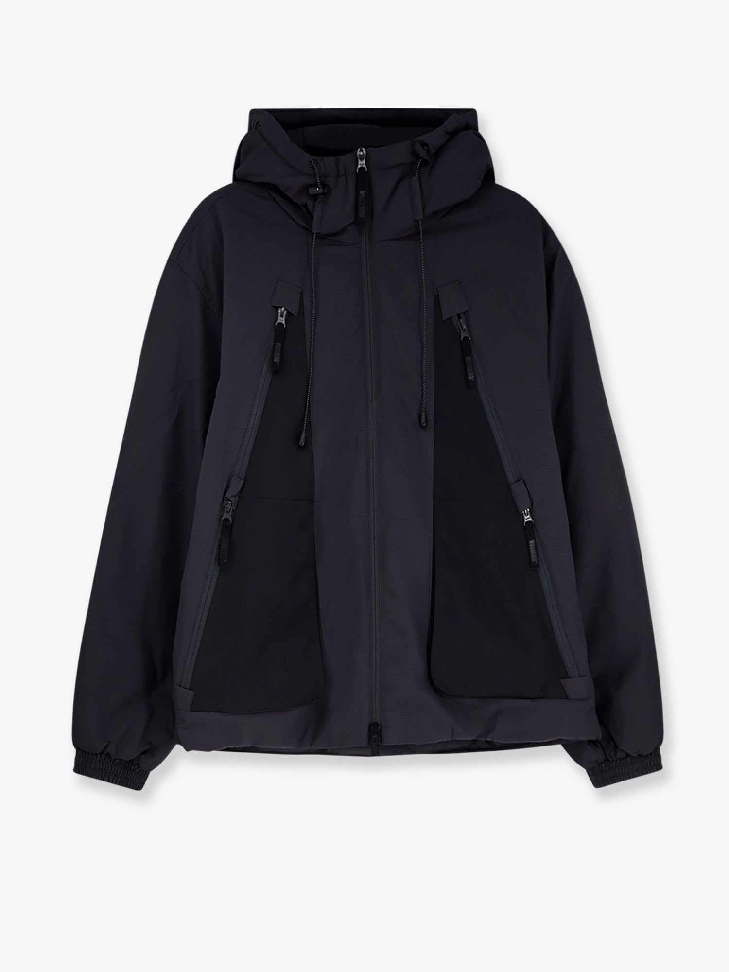 Nylon Hooded Jacket — Black