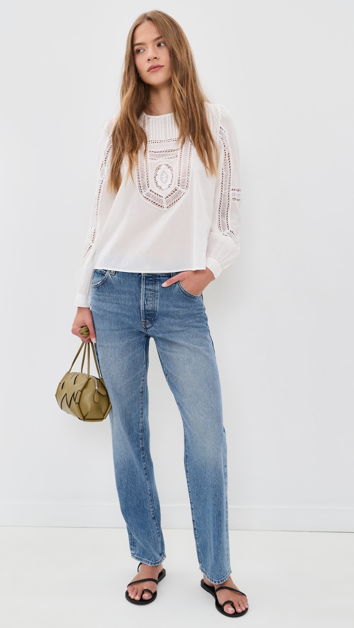 Marlowe Long Sleeve Cotton Top Pristine