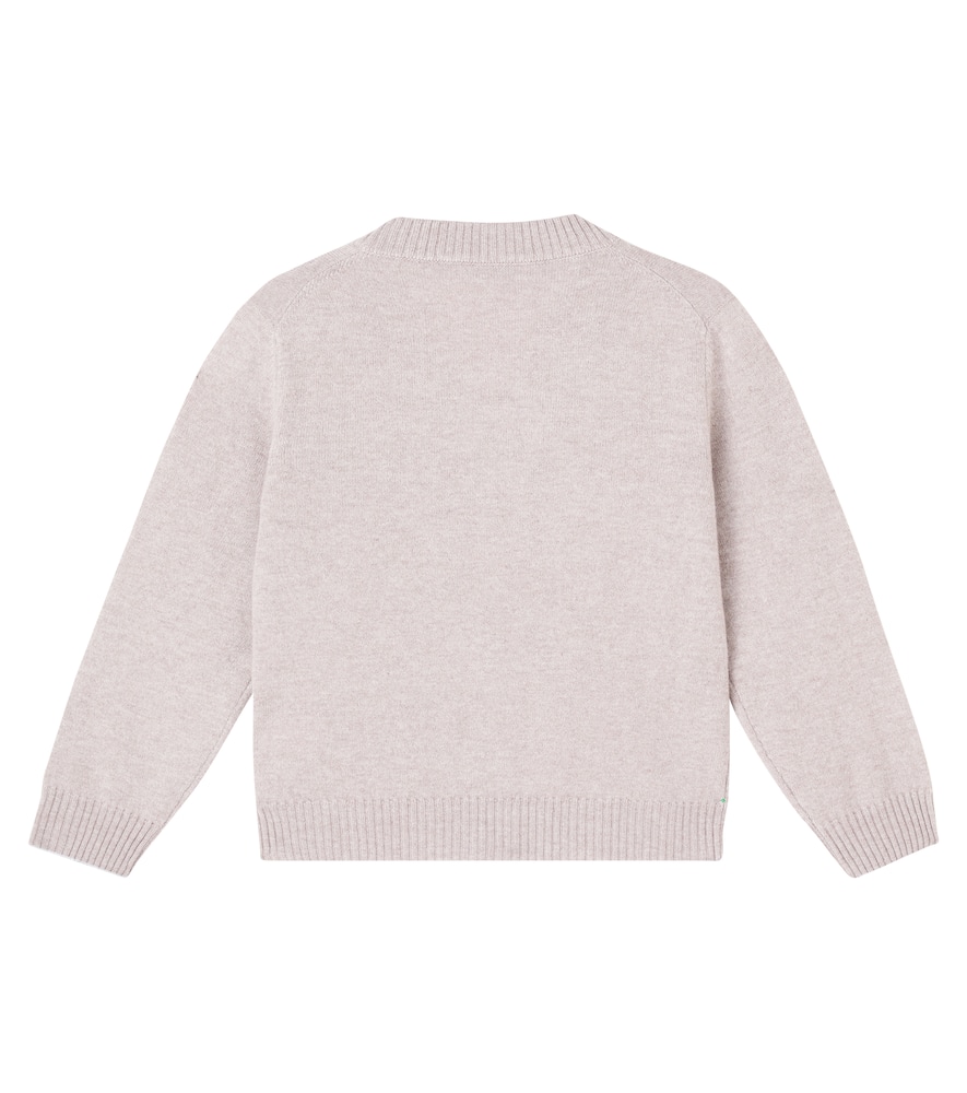 Embroidered cashmere cardigan