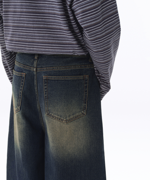 Big Brush Large Balloon Denim Pants