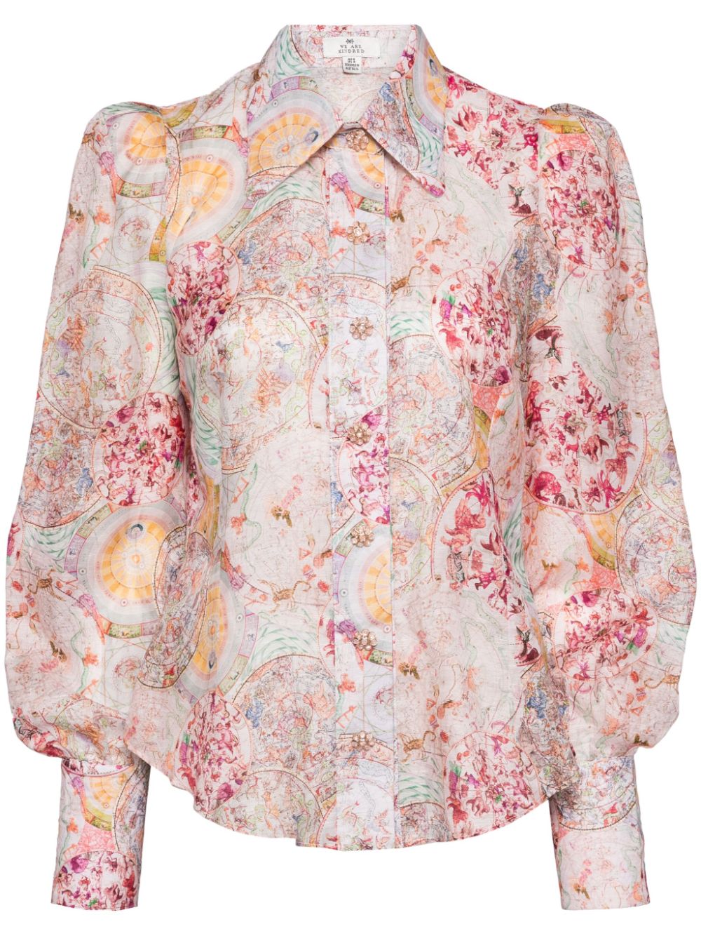 Aurora puff-sleeve blouse - Pink