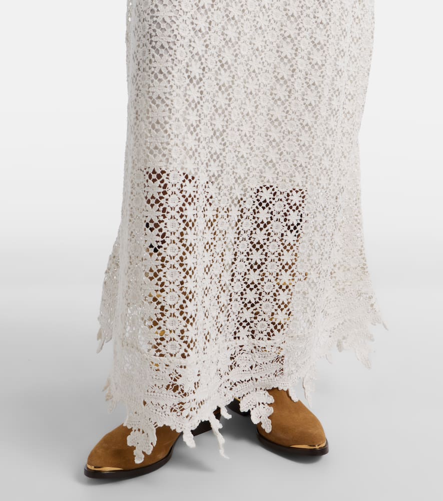 Hayra cotton guipure lace minidress