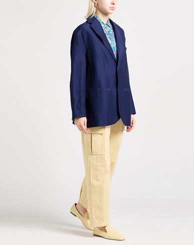 Woman Blazer Navy Size 2 Polyester, Viscose, Elastane