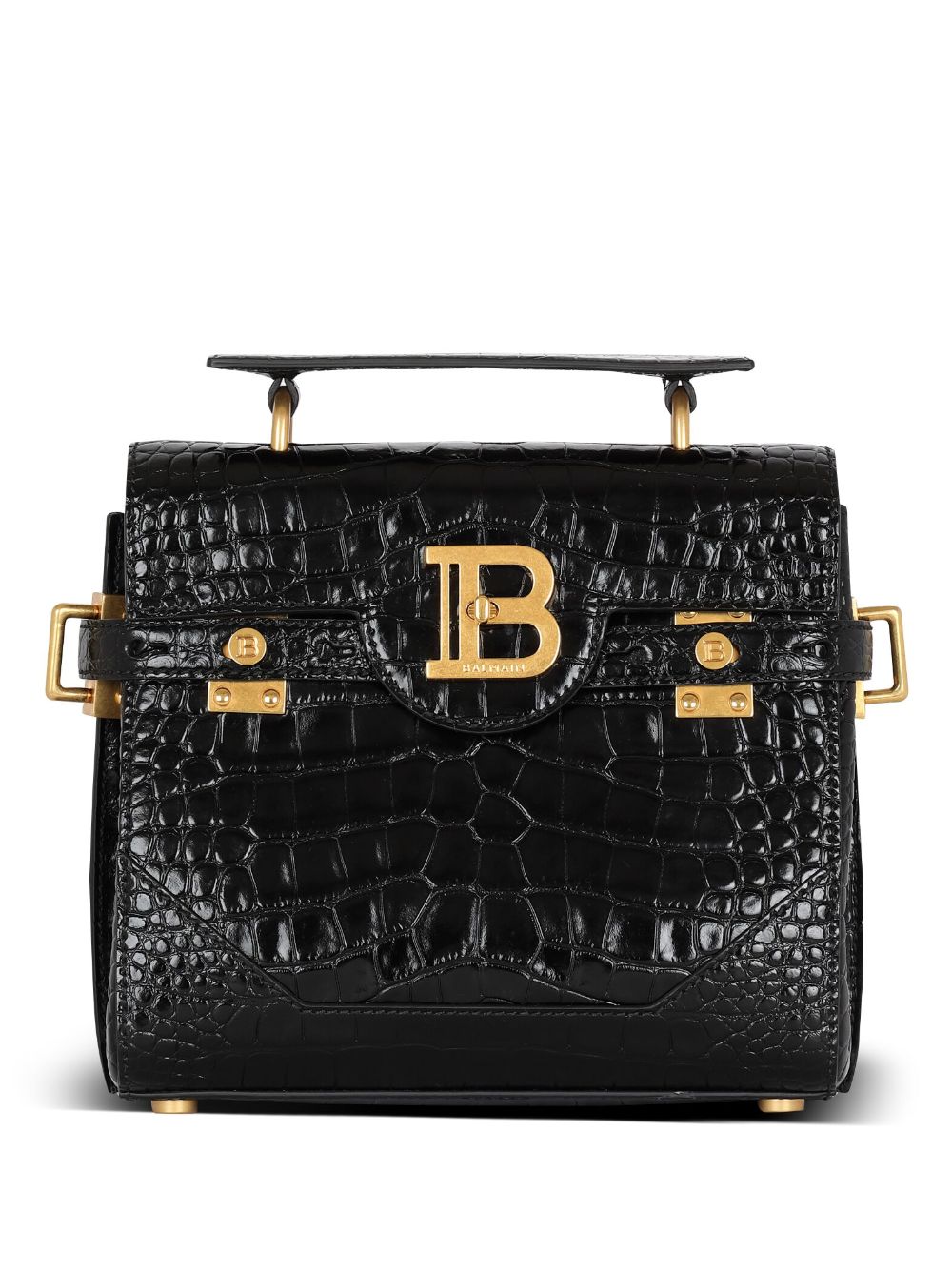 B-Buzz 23 crocodile-embossed tote bag - Black