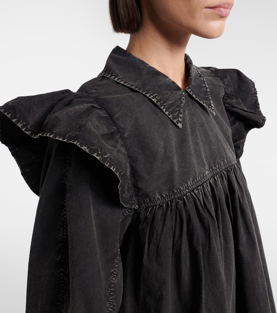Ruffled cotton minidress
