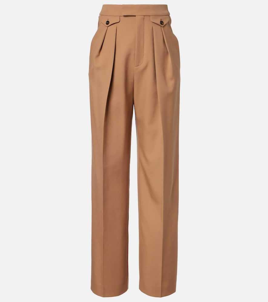 Chloé High-rise wool wide-leg pants