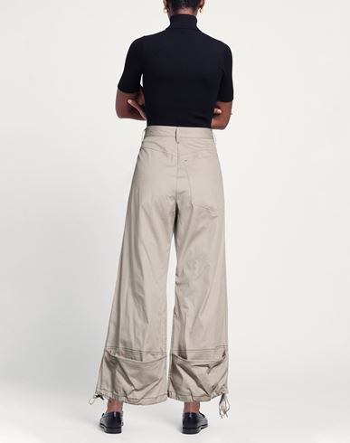 Woman Pants Grey Size 6 Cotton, Elastic fibres