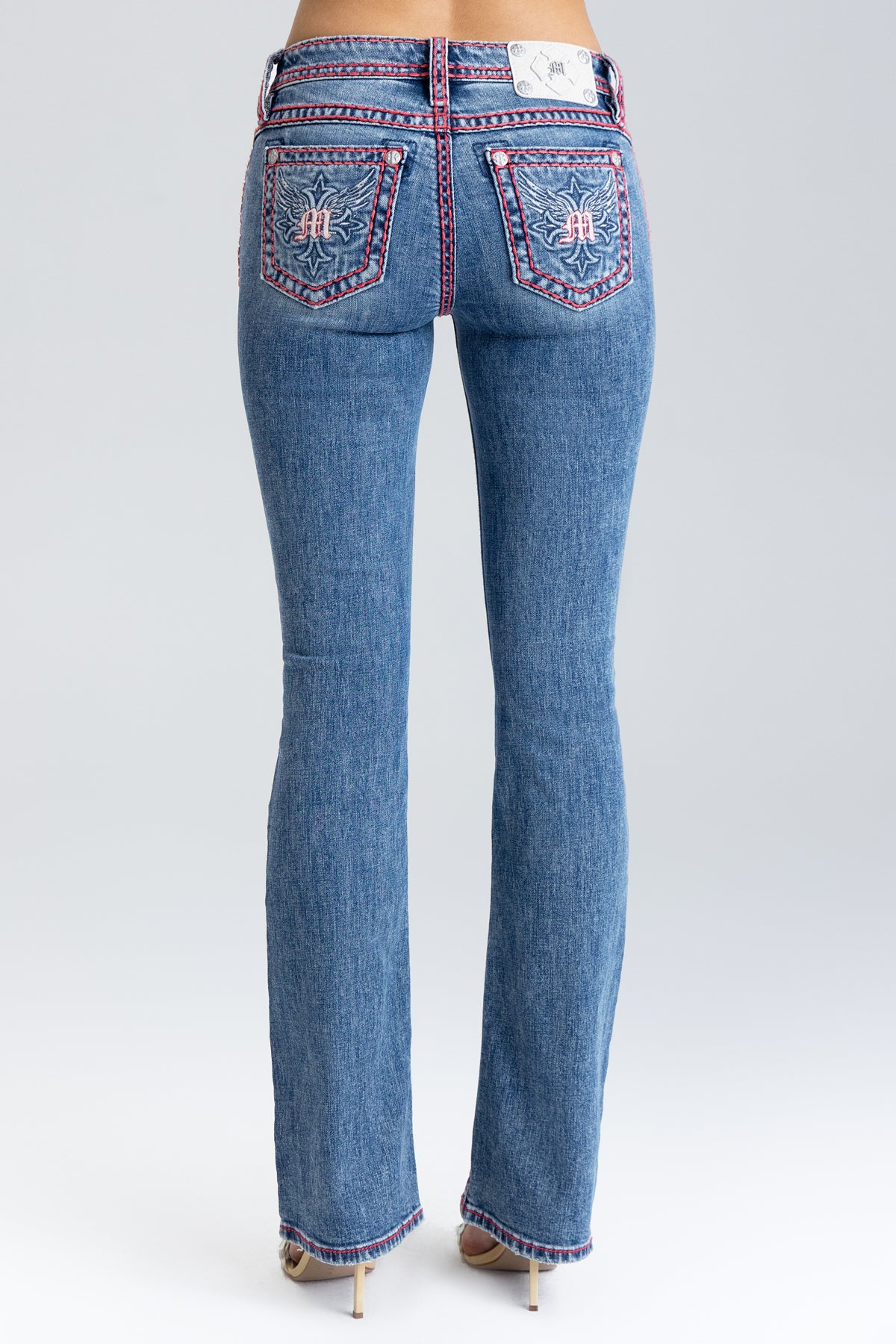 "Axle Stitched Bootcut Jeans