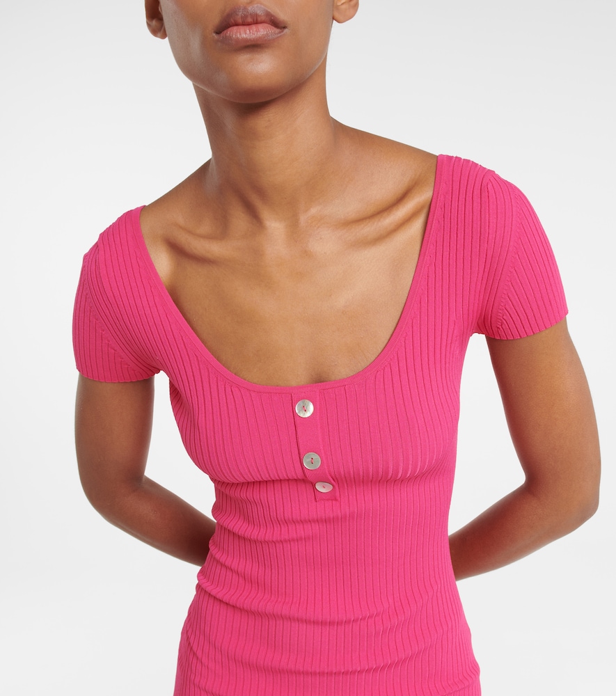 Live The Process Saros ribbed-knit minidress