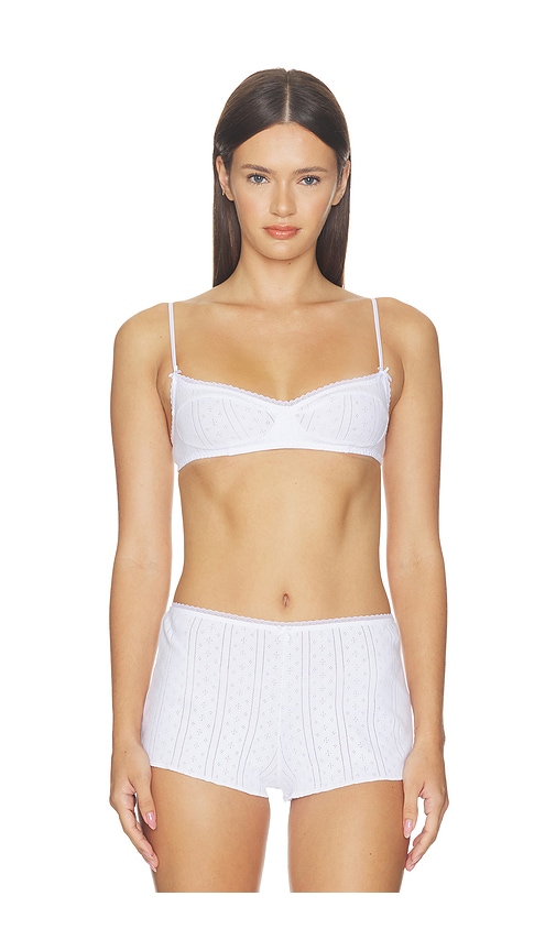 Cou Cou Intimates The Balconette Bra in White. - S also in XS, M
