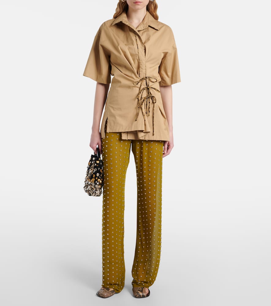 Embellished straight pants