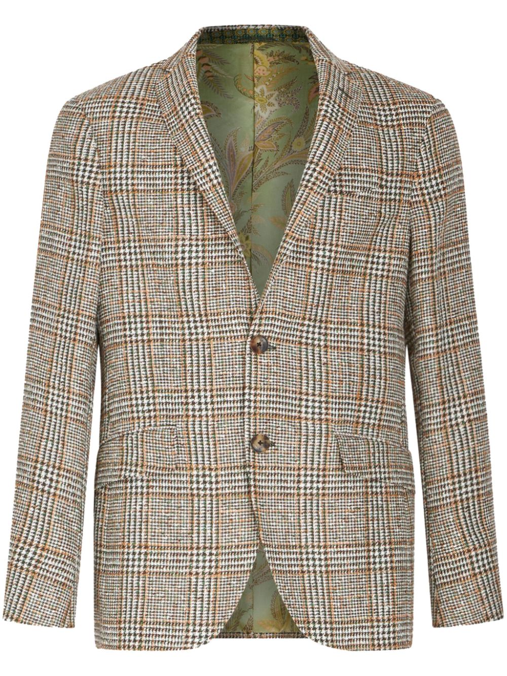 Checked houndstooth blazer - Brown
