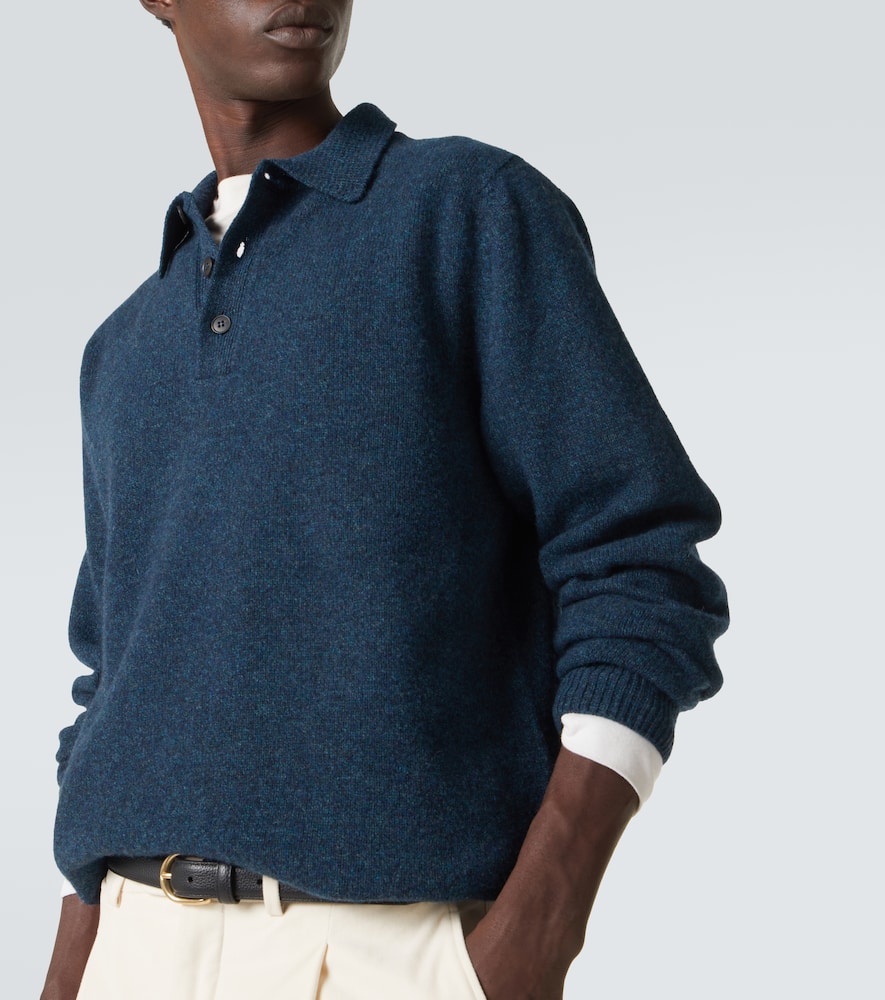 Wool polo shirt
