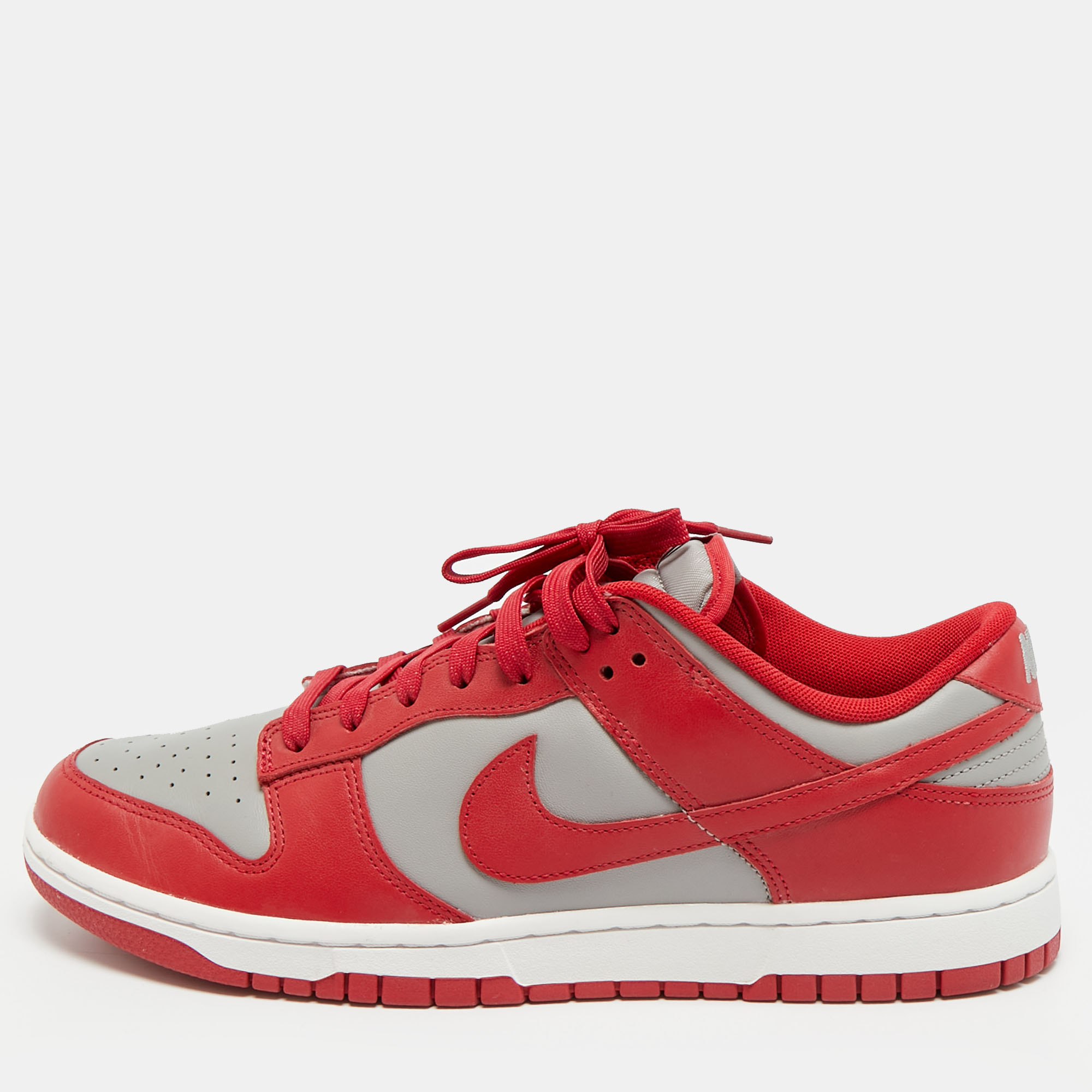 Nike Dunk Retro UNLV 45.5 Red/Grey Leather Low Top Sneaker