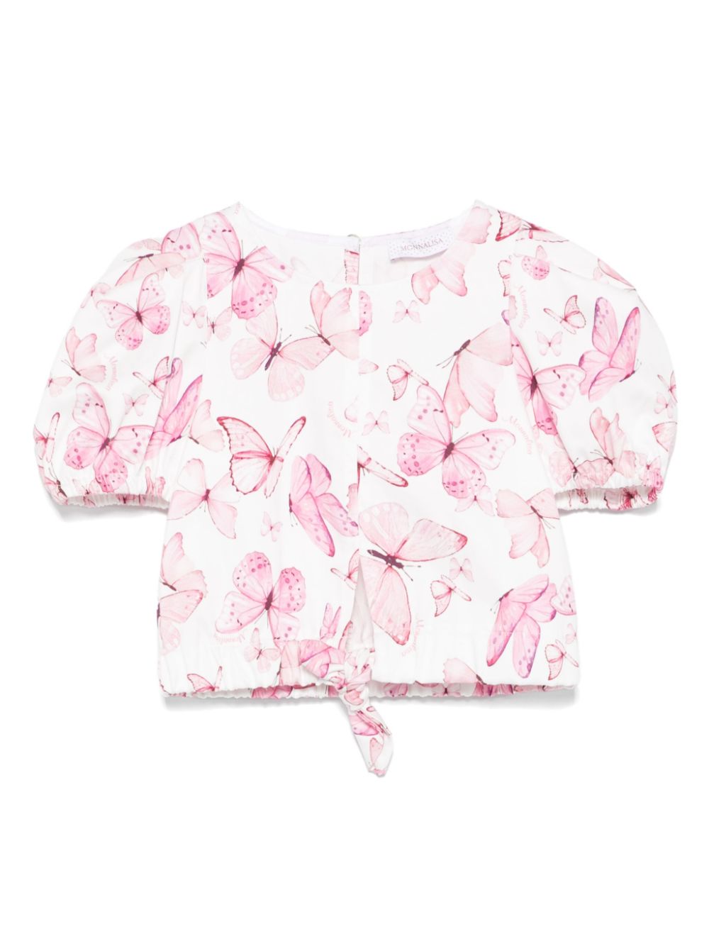 Butterfly-print blouse - White