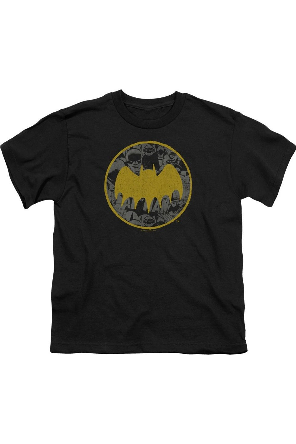 Batman Vintage Symbol Collage Short Sleeve Juvenile Tee / T-Shirt