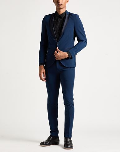 Man Suit Blue Size 36 Polyester, Viscose, Elastane
