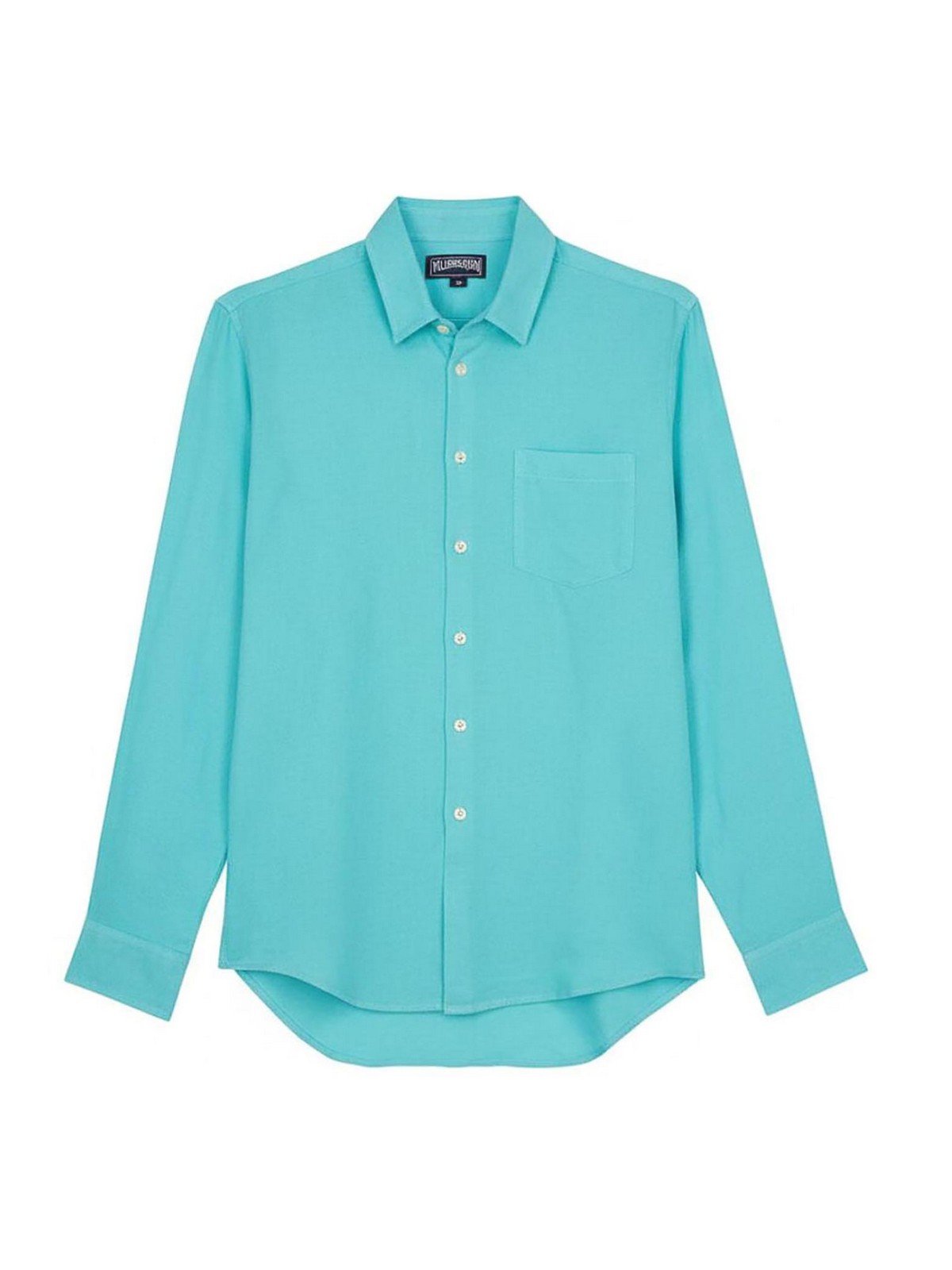 Men Linen Shirt Solid - Shirt - Caroubis - Blue