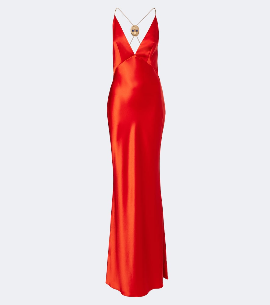 Retrofête Arianell embellished satin gown