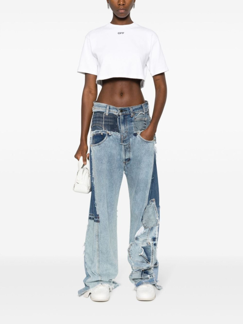 Off-Stamp cropped T-shirt