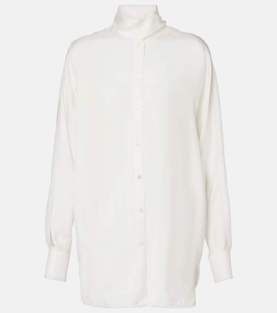 Tie-neck blouse