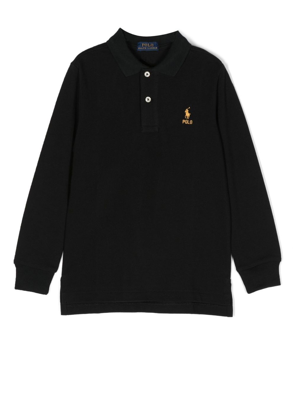 Polo Pony-embroidered polo shirt - Black