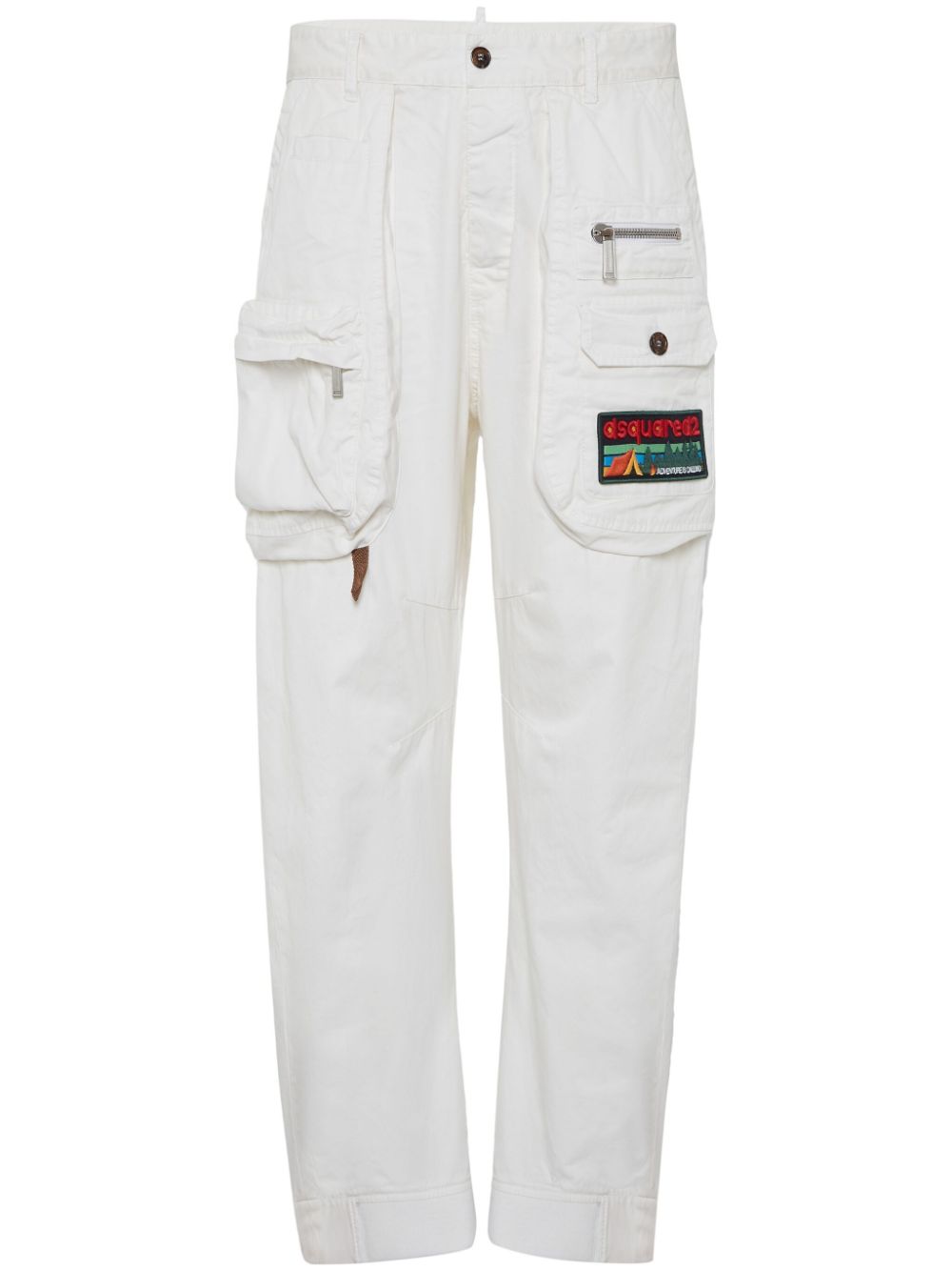 Tapered cargo trousers - White
