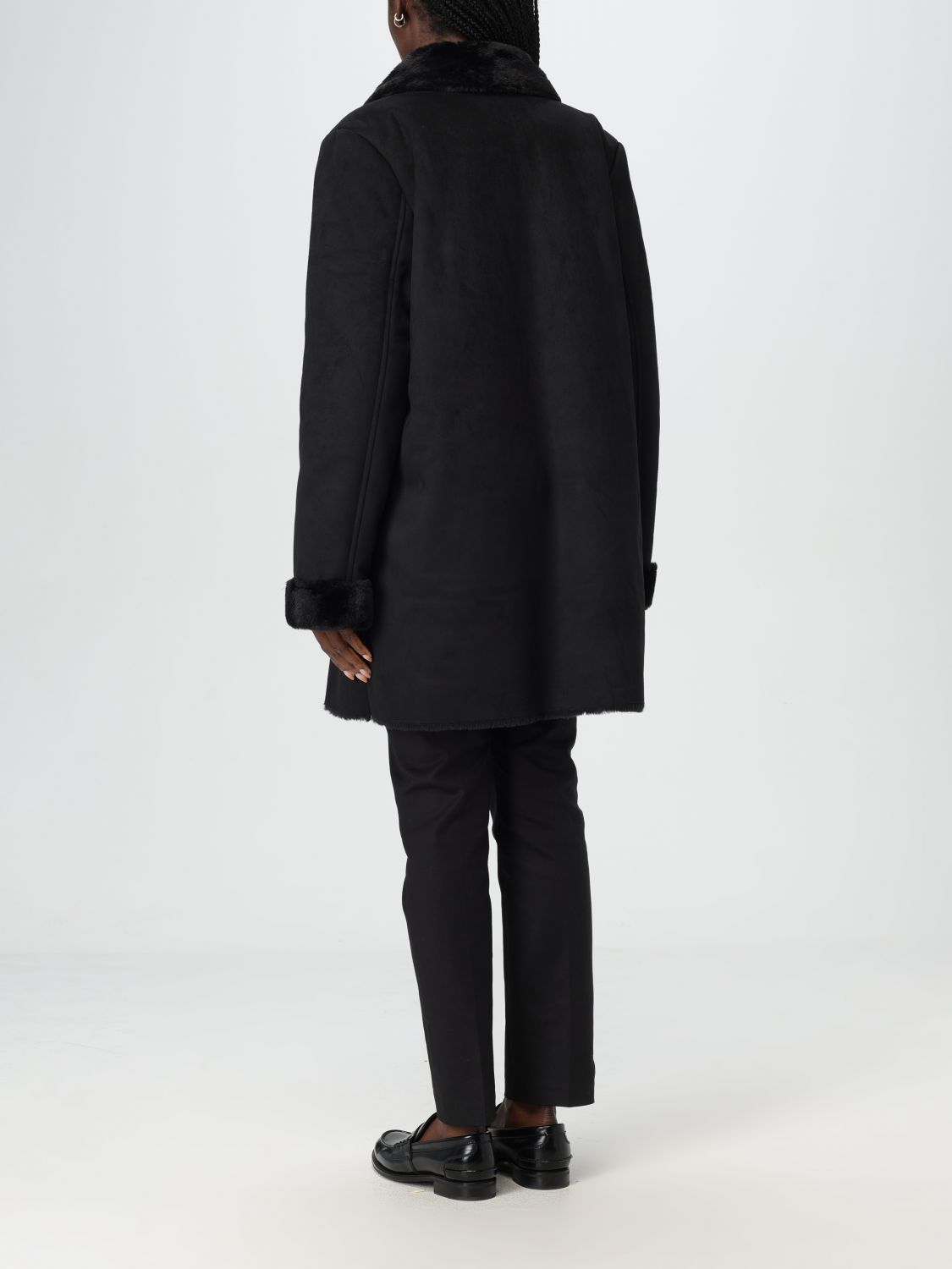 Double-breasted coat - Black