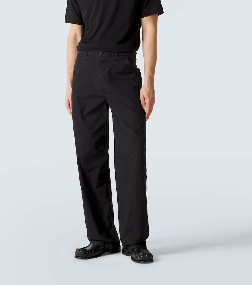Cotton straight pants