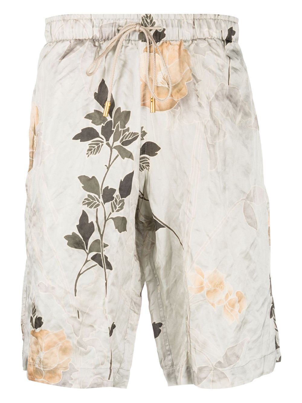 Floral-print swim shorts - Green