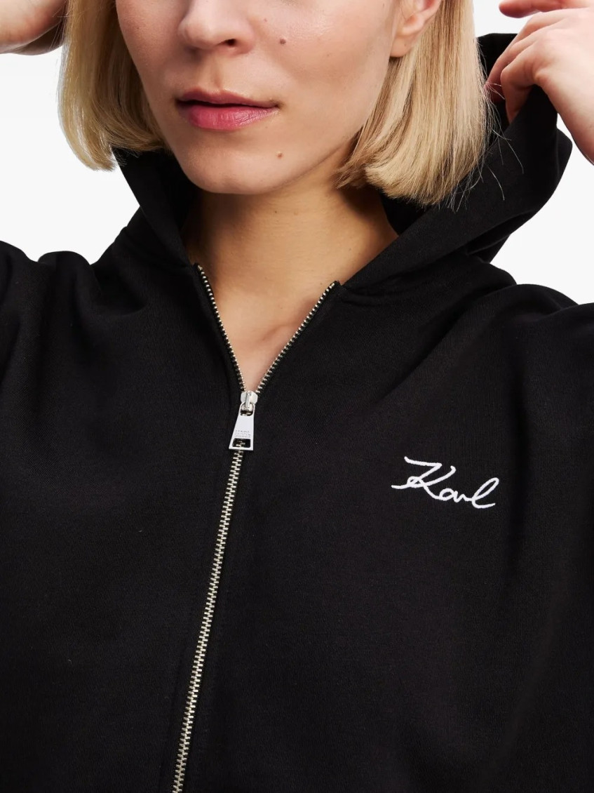 Karl Lagerfeld logo-print hoodie - Black