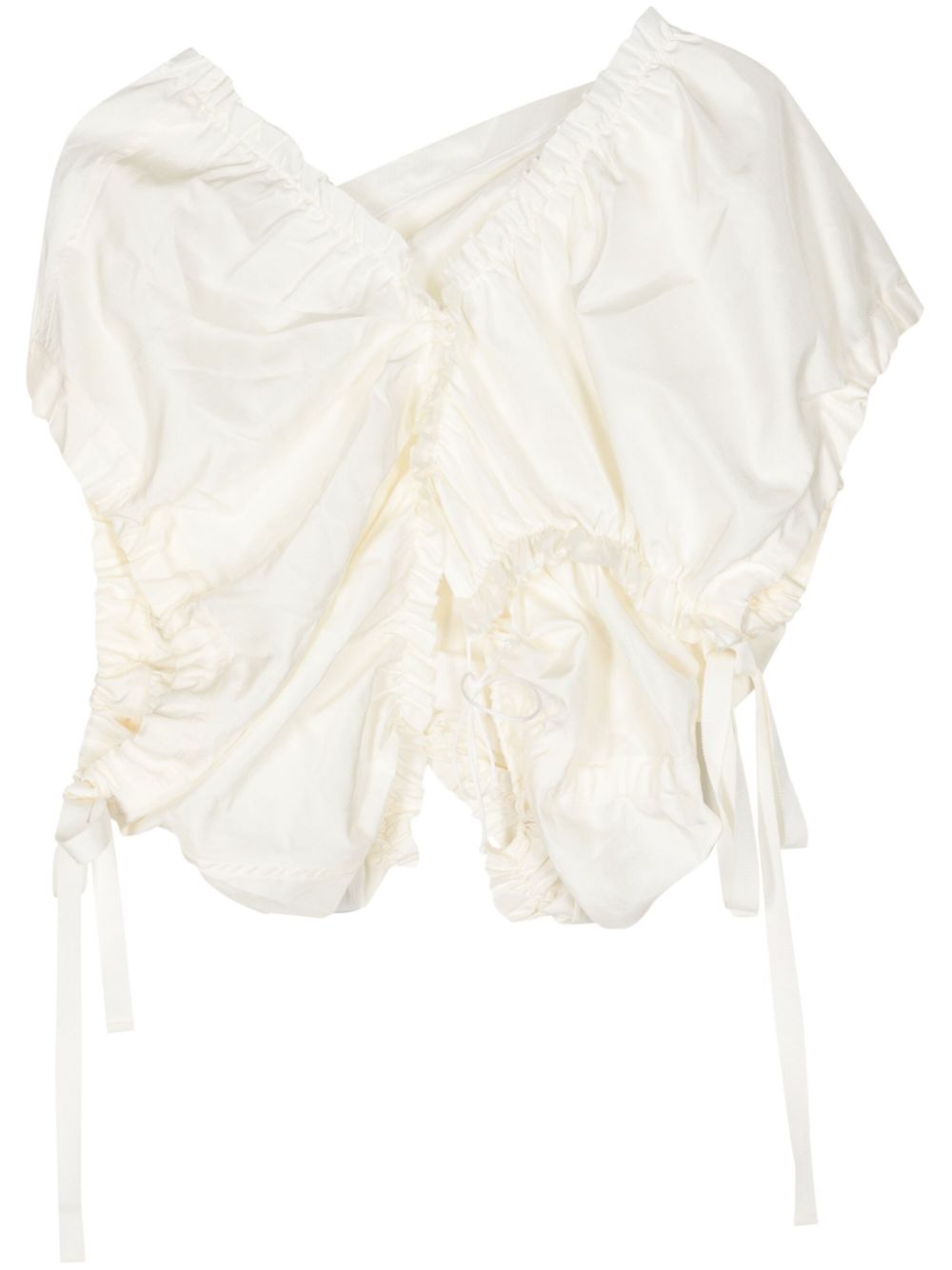 Asymmetric silk top - Neutrals