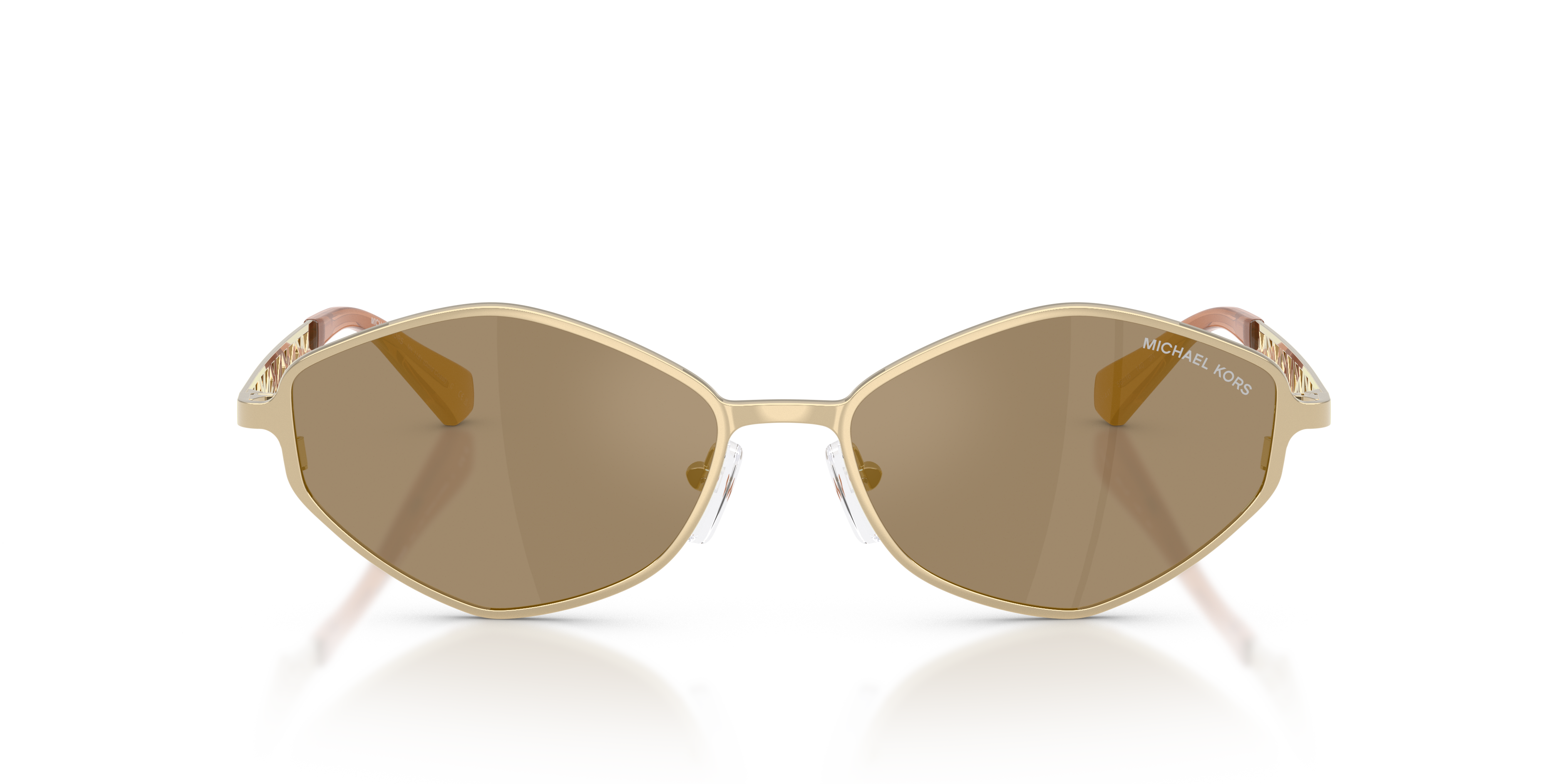 Michael Kors Vrouw Michael Kors MK1181 GOLD COAST 10144T Zonnebrillen Metaal Goud Grijs Geometrisch Normaa
