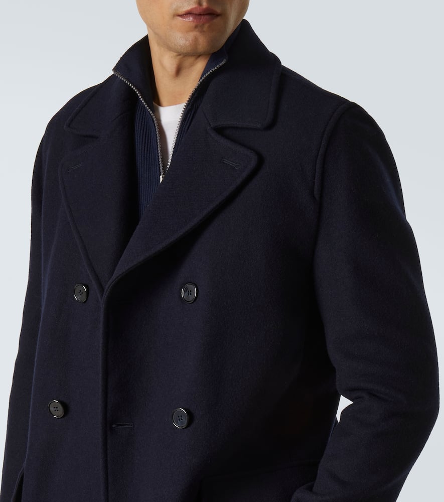 Double-breasted peacoat