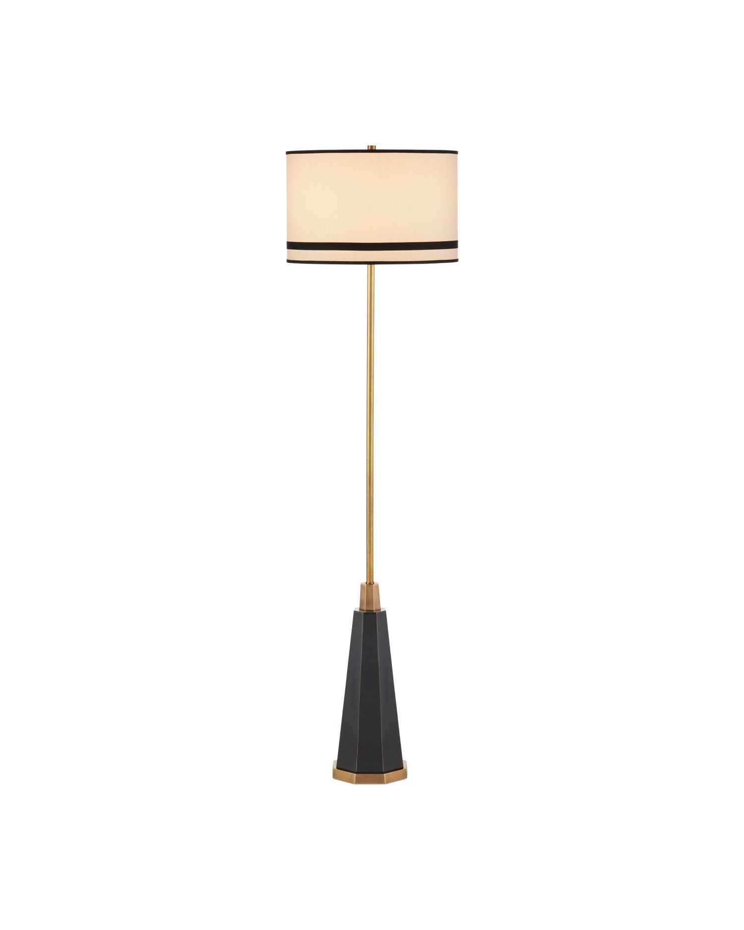 Black Bronze Antique Brass Floor Lamp from the Gieves Collection