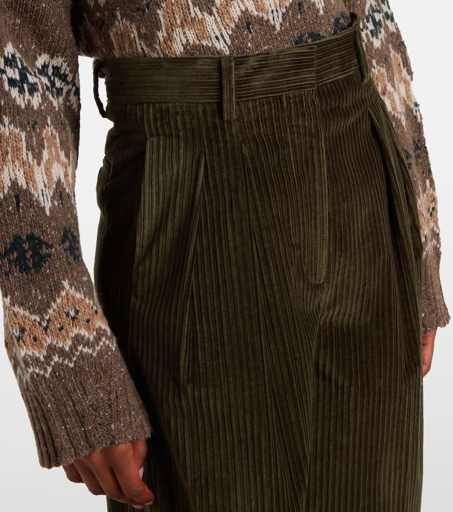Dash cotton corduroy barrel-leg pants
