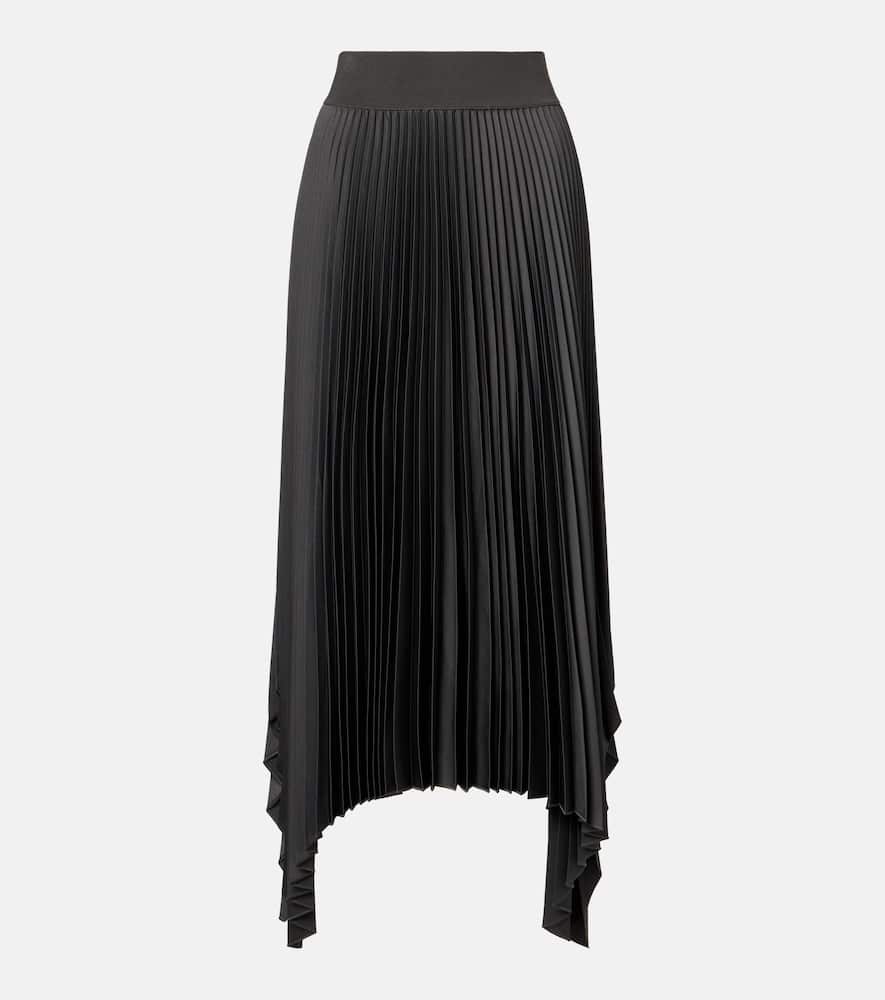 Ade asymmetric plissé midi skirt